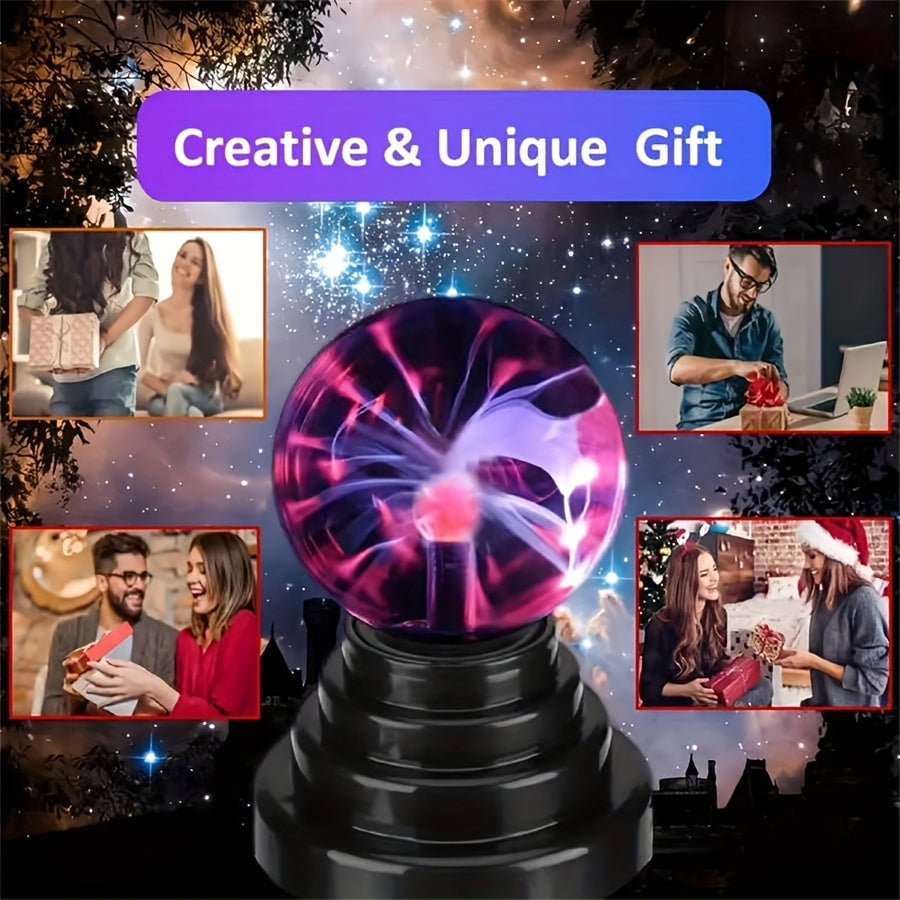 Plasma Ball, Touch Sensitive USB Powered Magic Static Electricity Lamp - Perfect for Parties, Home Décor, and Birthdays