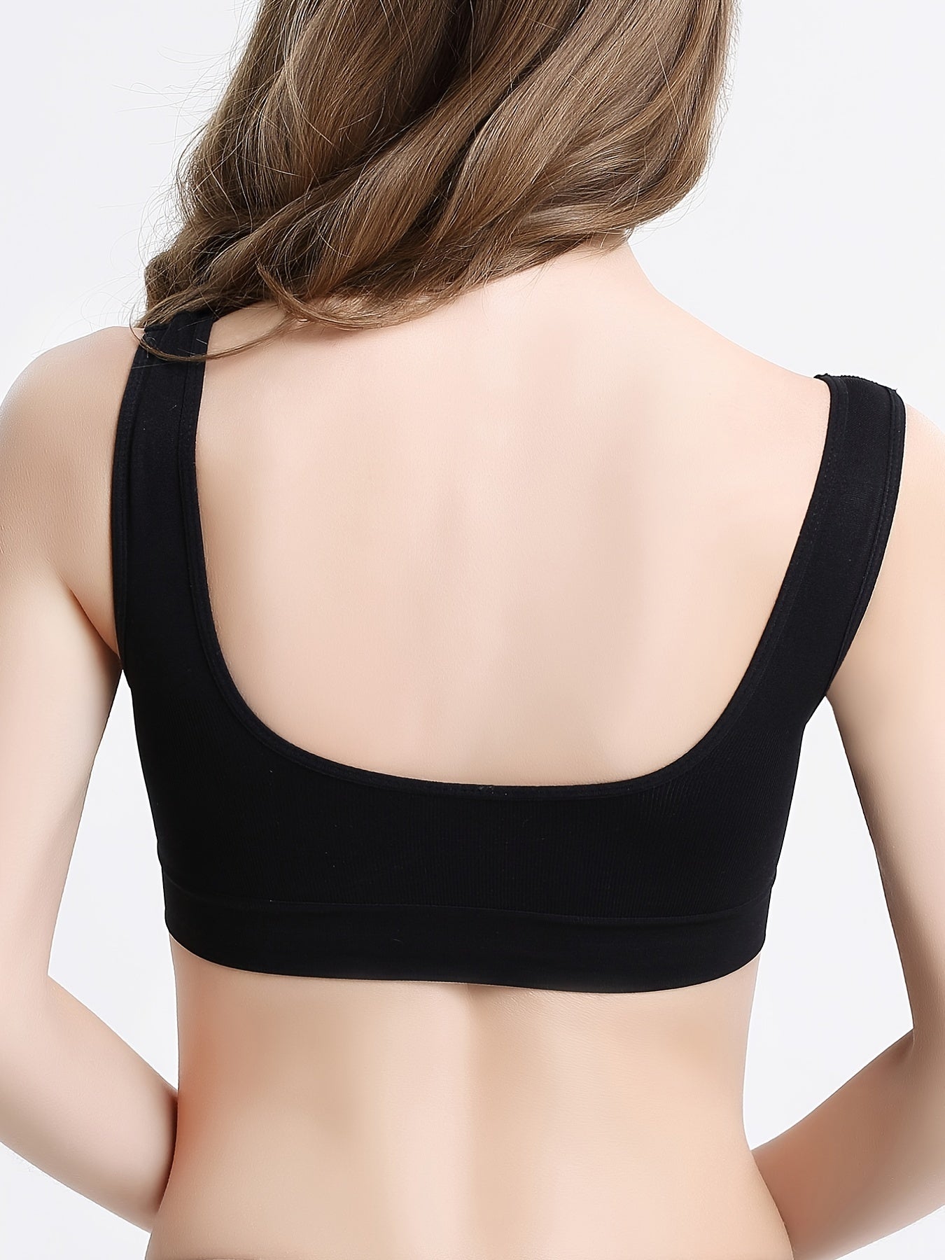 3 Seamless Sports Bras with Small Pleats, Cozy Thin Design for Everyday Comfort - Women's Lingerie & Underwear