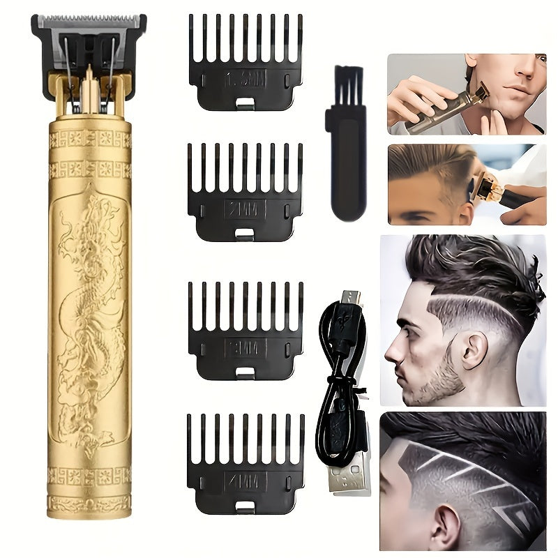 T9 Electric Hair Clipper: Cordless, USB rechargeable trimmer with T-shaped blade for precise styling. Perfect gift for men and boyfriends.