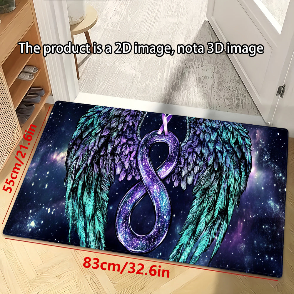 Non-Slip Kitchen Mat with Vibrant Dragon Design - Ideal for Gaming Rooms, Living Rooms, Bedrooms, Bathroom Sinks, Laundry Spaces, and Kitchen Floors. Made of Machine Washable Polyester.