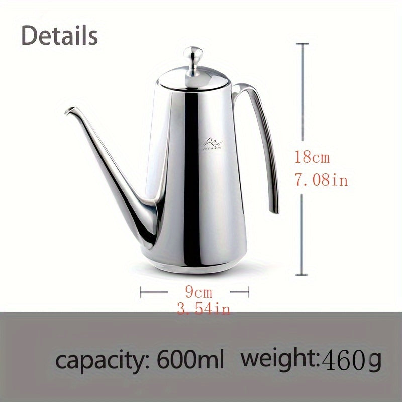 Luxury Stainless Steel Oil Dispenser for Kitchen and Restaurant Use - Features Patented Design and PVC-Free Material