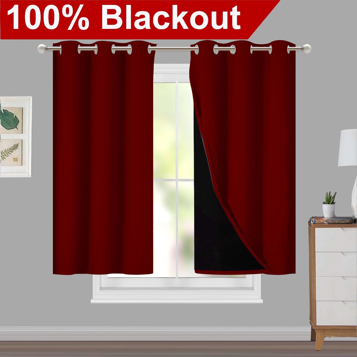 Versatile blackout curtains suitable for living rooms, bedrooms, kitchens, bathrooms, and home decor.