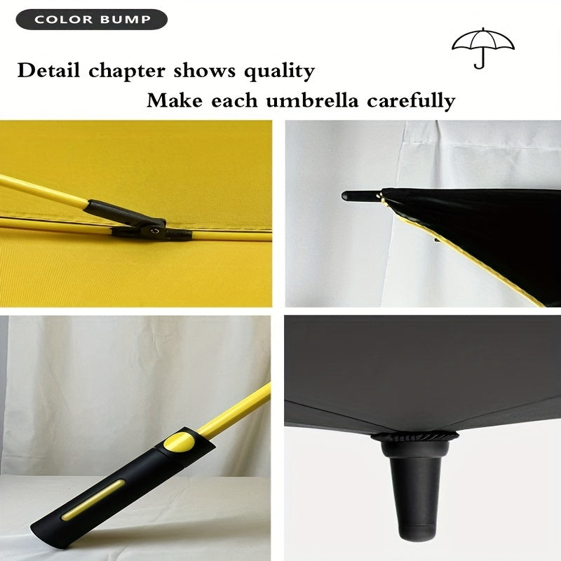 Minimalist style automatic umbrella with water-resistant canopy, carbon fiber ribs, and wind-resistant design.