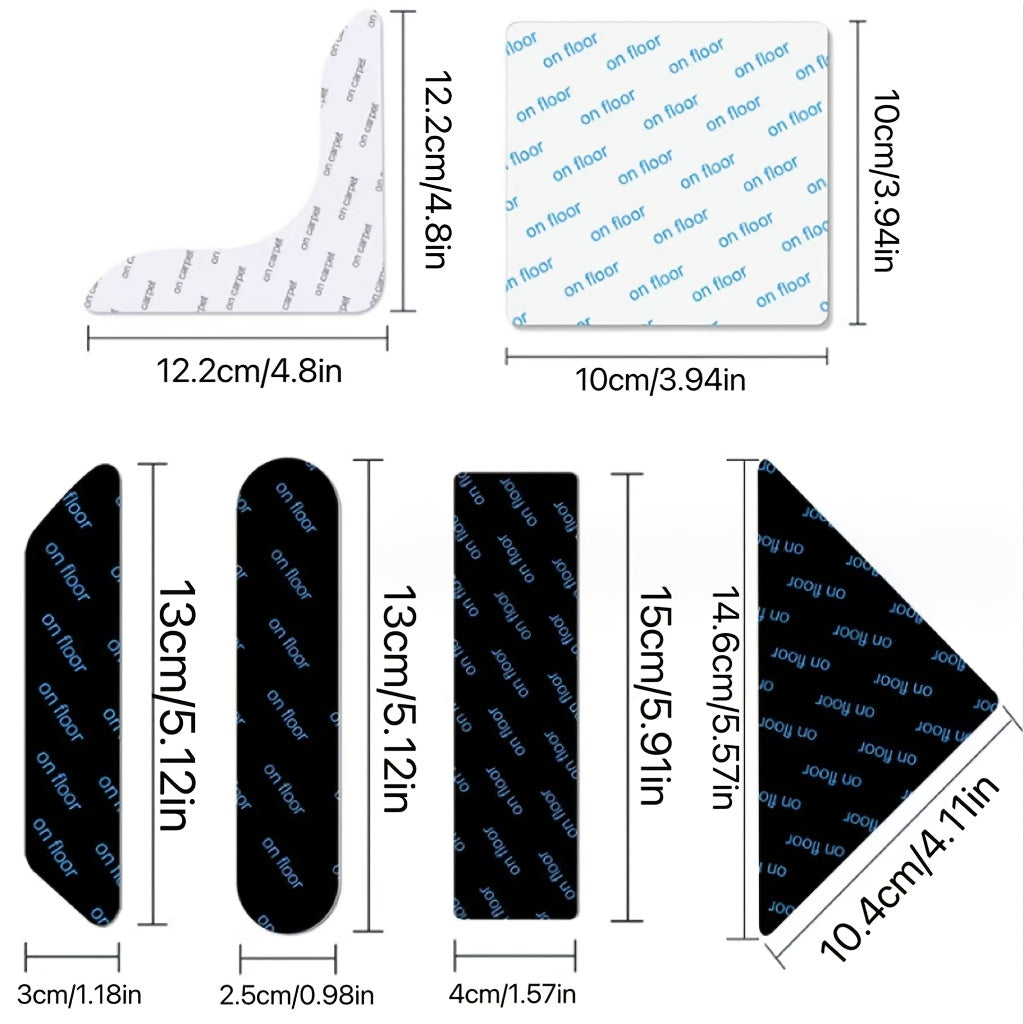 Set of 6 Washable & Reusable Sofa Cover Grippers - Prevent Slipping, Made of Strong ABS Plastic, Perfect for Keeping Quilts & Mattresses in Place on Different Surfaces