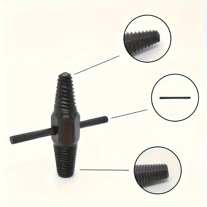 Carbon steel screw removal tool extract stripped or damaged bolts, perfect for pipes, valves, and faucets.