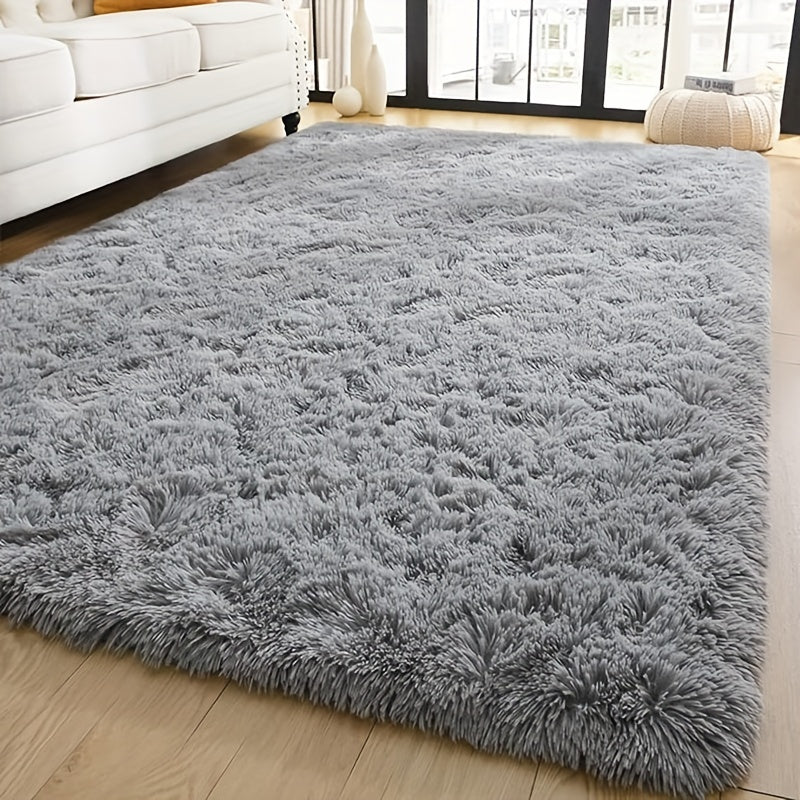 Plush Light Purple Rug - Made of 100% Polyester, Ultra-Soft & Fluffy, Contemporary Rectangle Rug for Kids' Spaces, Baby Rooms, and Children - Easy to Clean, Anti-Skid, Quiets Footsteps, Ideal for Bedroom, Living Room, or Office - Stylish Home Accent