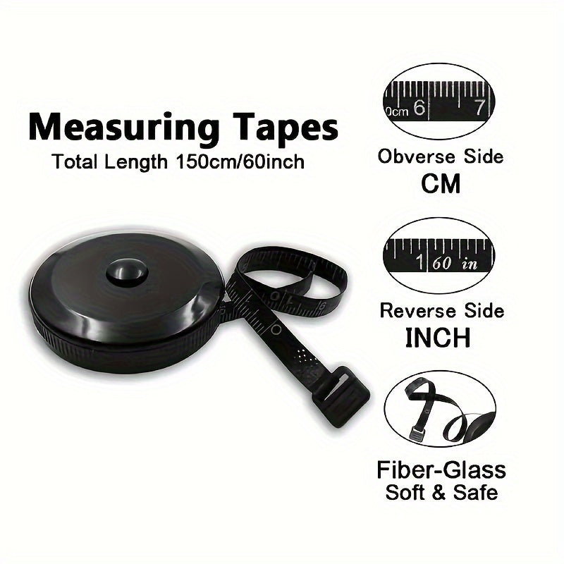 SoftTouch retractable sewing tape measure with 152.4cm length, double-sided scale, metal blade, and positive lock for sewing, design, body measurement, and crafting.