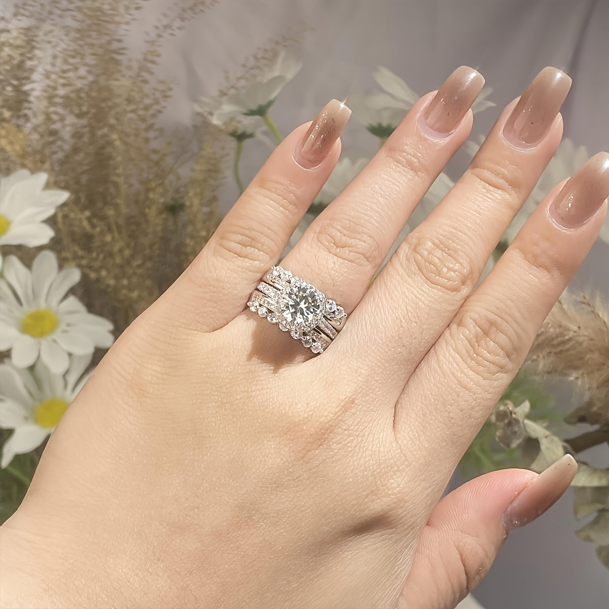 Stunning 2ct Moissanite Promise Ring in 925 Sterling Silver - A Symbol of Elegance and Grace. This High-Quality Engagement or Wedding Ring Comes with a Certificate and Gift Box for added luxury.