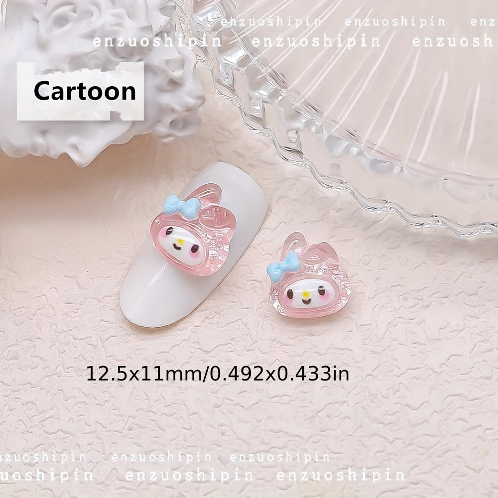 Adorable Cartoon Resin Earrings Set - 6 Pairs of Stylish Jewelry for Girls and Women, Feather-Free, Imported from China