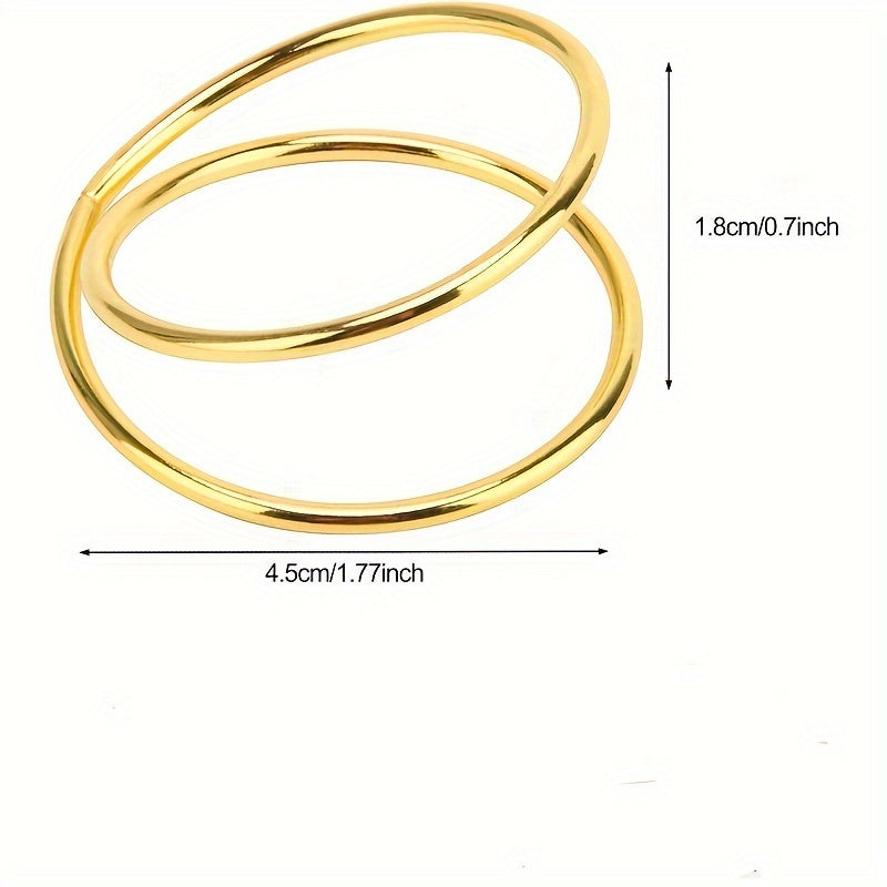 Новый набор из 6 кольцев для салфеток из цинкового сплава для креативного оформления стола в ресторане или отеле в западном стиле.