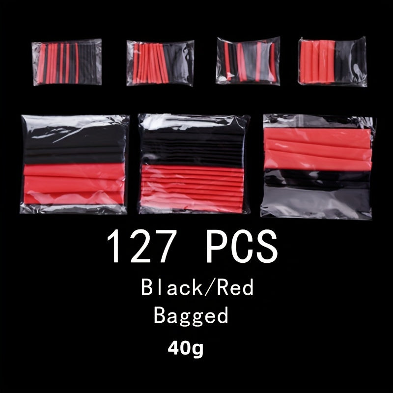 127pcs Heat Shrink Tube Kit, 2:1 Assortment Ratio, Cable Sleeve Electric Insulation