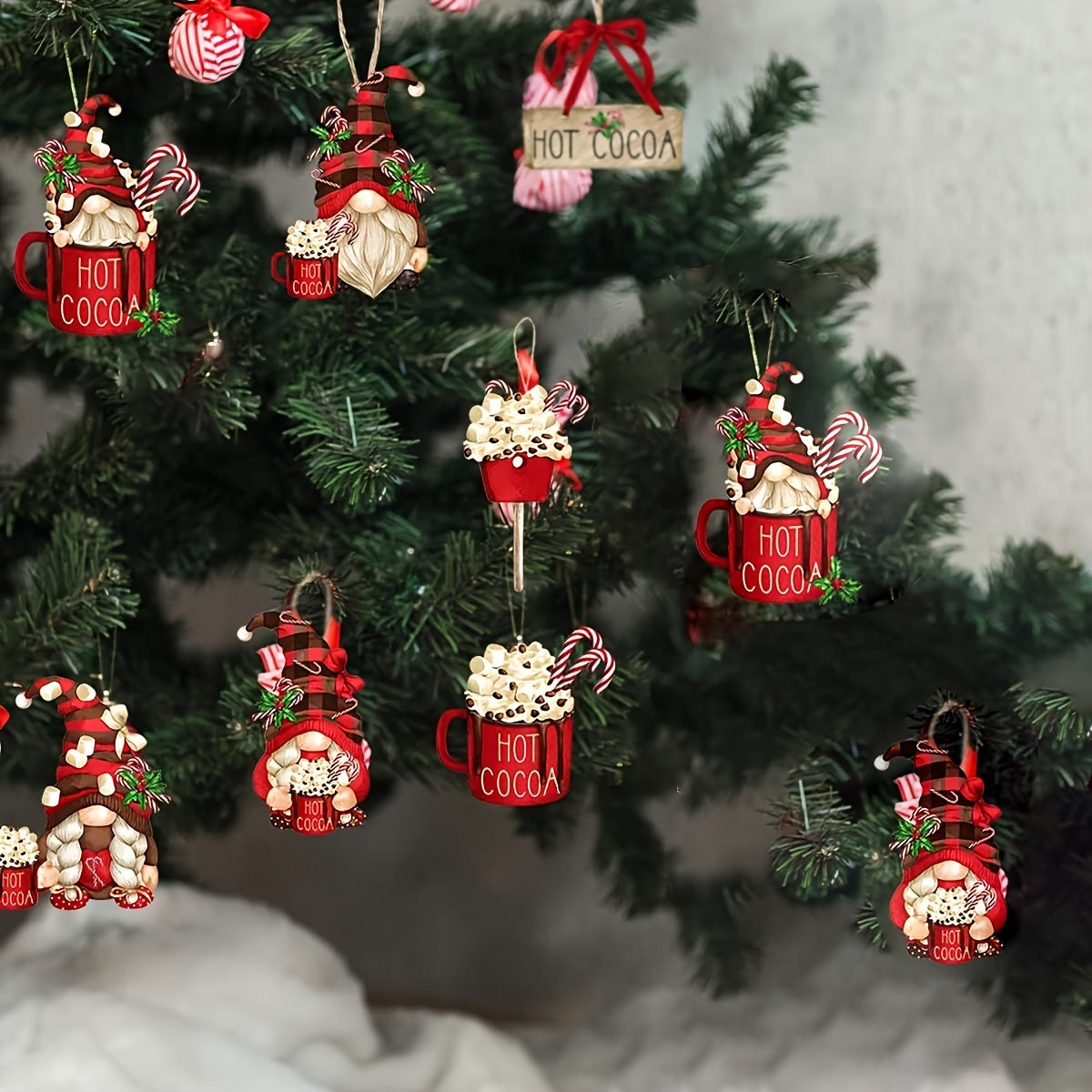 24 Gnome Ice Cream Christmas Ornaments for tree and home décor in 2023.