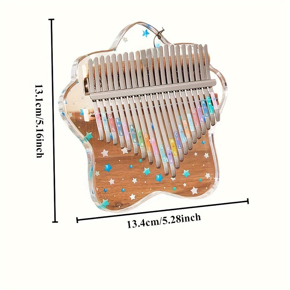 Exquisite 21-note crystal transparent Kalimba thumb piano - ideal gift for birthdays and holidays.