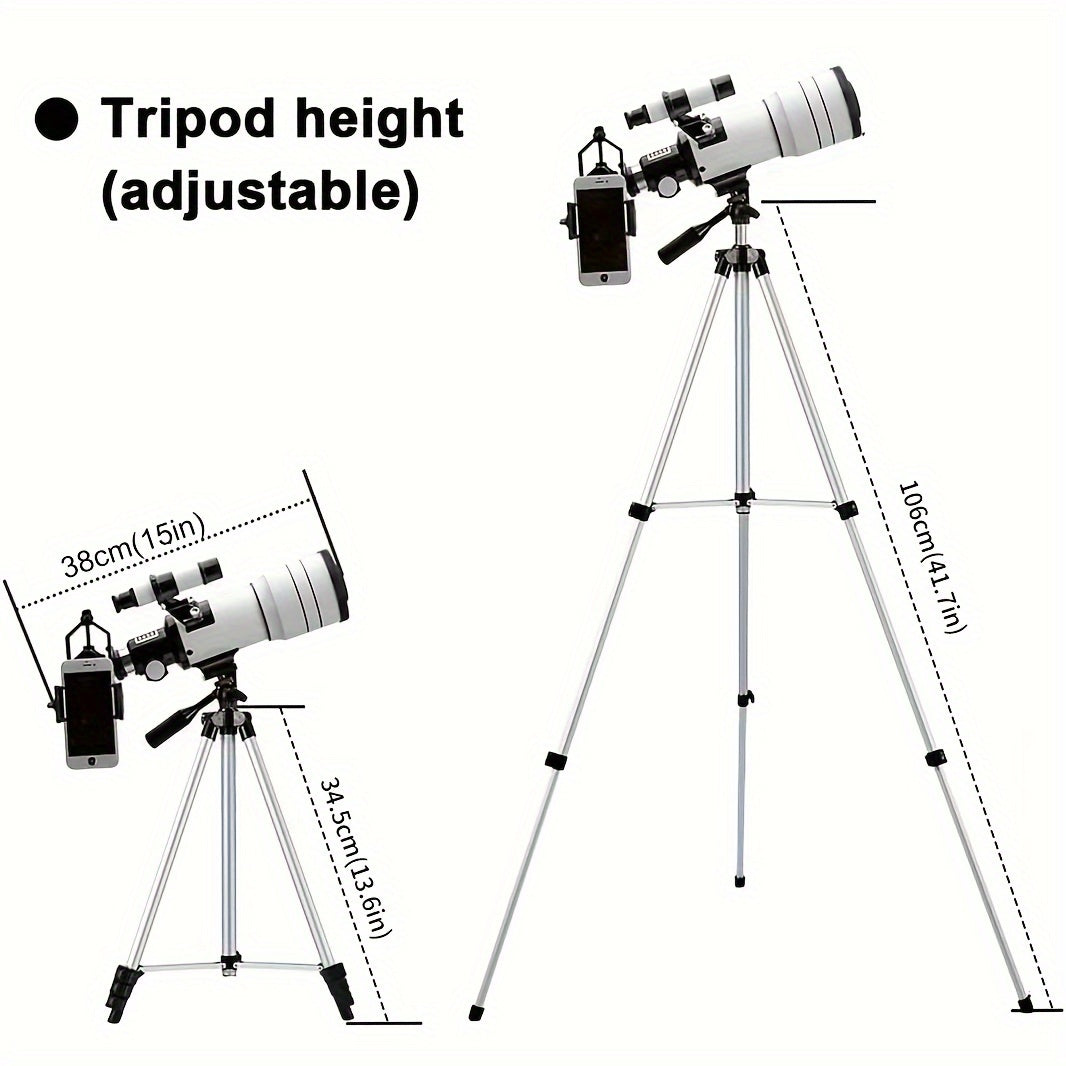 Afterwave Professional Astronomy Telescope - 75X Magnification, 70mm Objective Lens for Stargazing and Moon Watching. Ideal for Outdoor Camping and Travel.