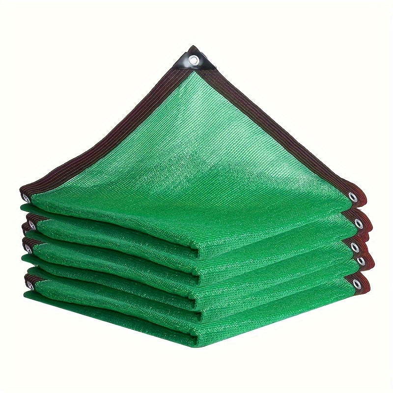 90% UV resistant green mesh tarp with grommets for garden, plant cover, canopy, and camping.