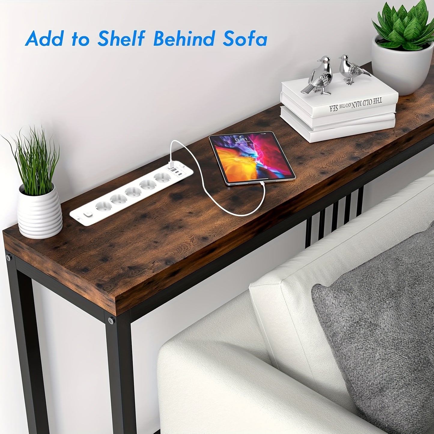 A versatile home USB power socket with 9 features including 4 USB ports, 5 DC sockets, one high-power socket, and a 6.56-foot extension cord, suitable for various settings.