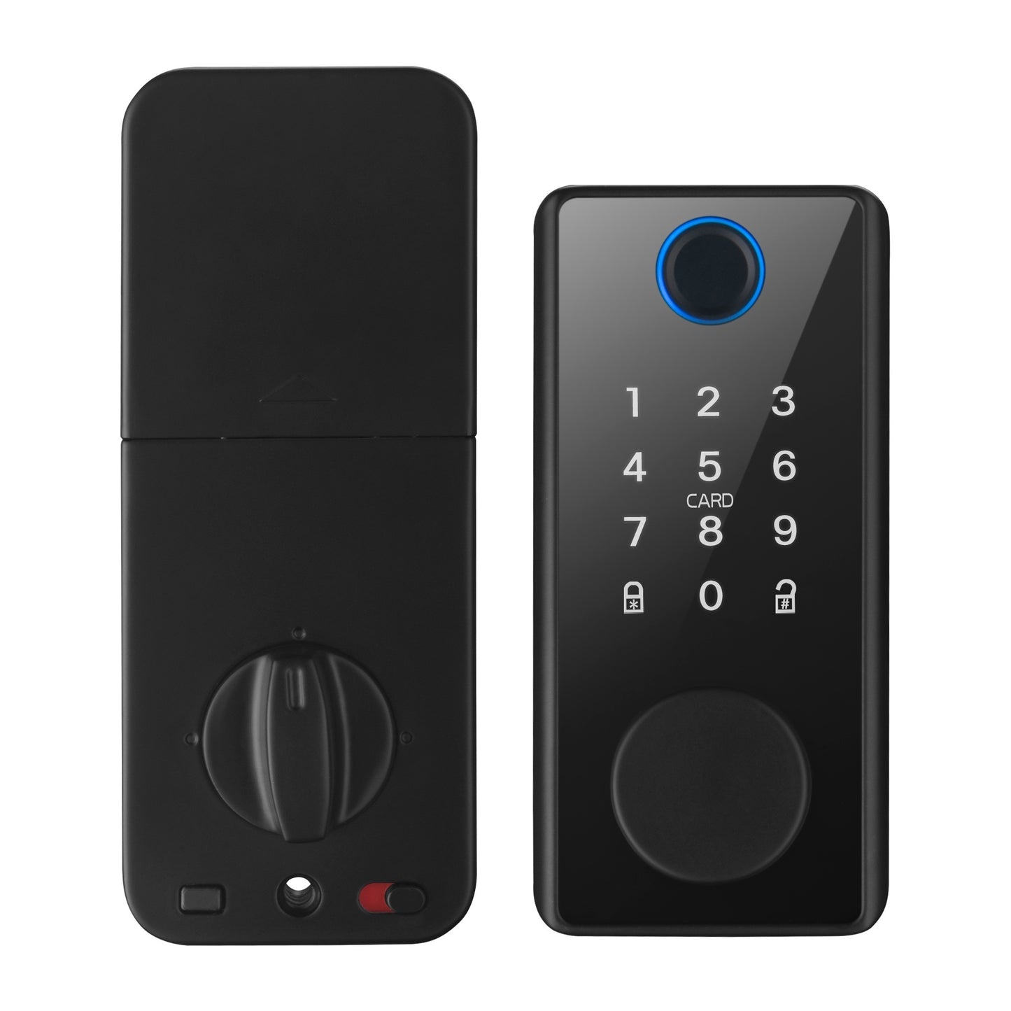 3 Styles Smart Door Lock DeadBolt with TT/Tuya APP Control, Biometric & Key Card/Key Entry, 4-in-1 Unlocking.