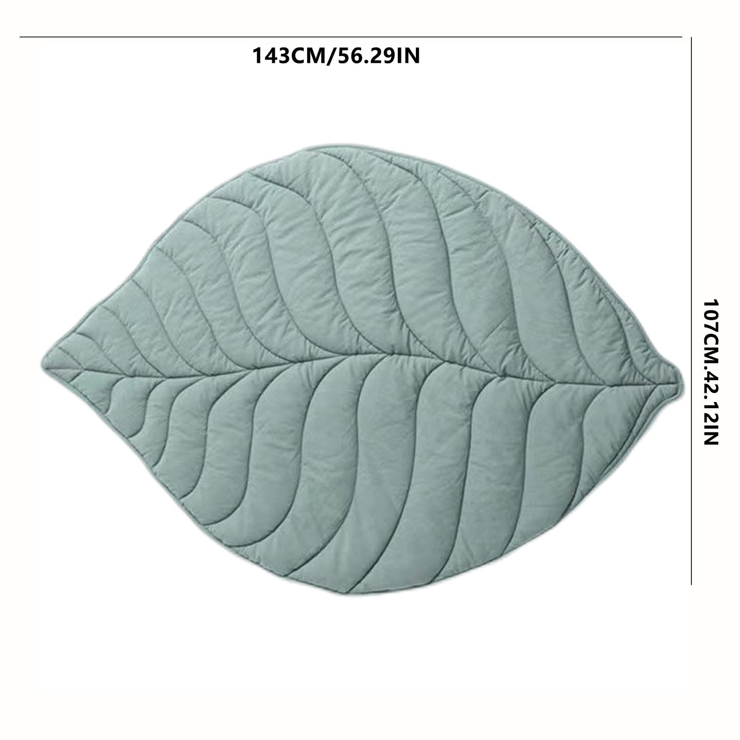 Sculptural Nordic Leaf Cushion: Versatile Design for Indoor Decor, Kids Blanket, and Baby Climb Mat