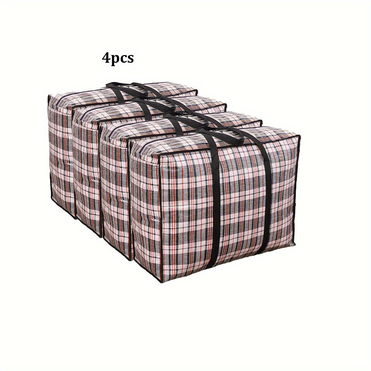 Foldable Storage Bags with Handles - Available in Sets of 1/2/3/4, Perfect for Organizing Quilts & Clothes during Seasonal Changes, Travel, and Moving