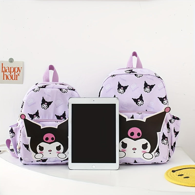 Sanrio backpacks for kids featuring cute cartoon designs, lightweight & durable canvas material, available in multiple colors & patterns, with large capacity and zippered closure.