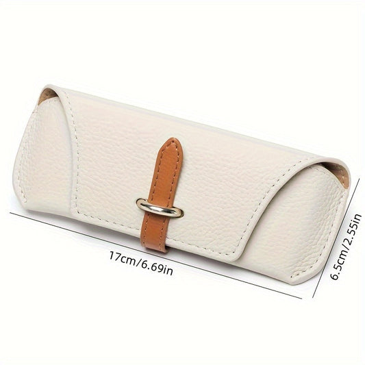 Stylish PU Leather Glasses Case, Durable Glasses Pouch with Anti-Pressure Lens Holder, Perfect for all types of Eyewear, a must-have Fashion Accessory for Women.