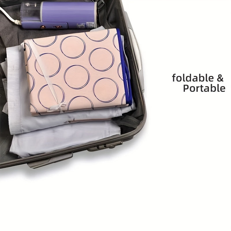 This three-piece set includes a high temperature resistant foldable ironing pad, ironing insulation net, and silicone ironing pad. It provides layered protection, waterproof steam insulation, and is portable for travel or home use.