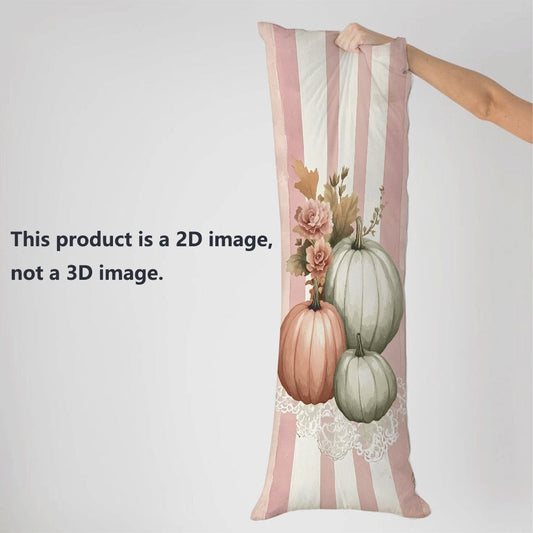 This cozy flannel long pillow cover in a pink pumpkin design measures 137.16x50.8cm. It features a zipper closure and is machine washable, making it perfect for all-season use. The casual style and love theme make it ideal for back sleepers and suitable