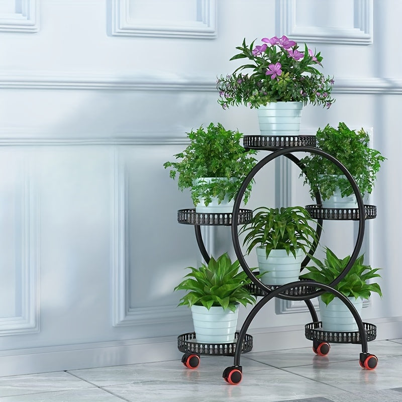 Innovative iron flower stand for pothos plants, perfect for decorating living rooms or gardens.