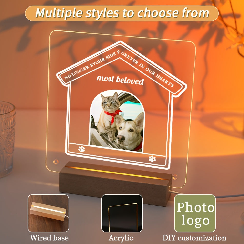 Beautiful Presentation, Bespoke Photo Decoration - Customized Acrylic Frame for Pets, Family & loved ones | Perfect for Christmas, Mother's Day, Father's Day & Valentine's Day Gifts