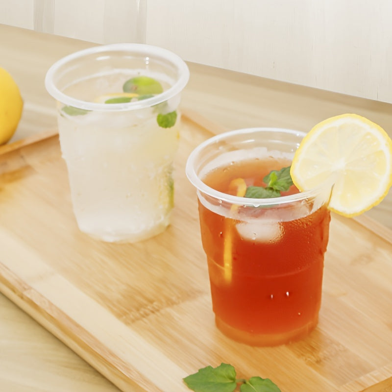 100 pieces of 5oz disposable plastic cups, designed with extra thick material for durability. Ideal for serving water, coffee, juice, or any cold drinks at family gatherings, hotels, barbecues, wedding parties, and other events. Perfect party supplies