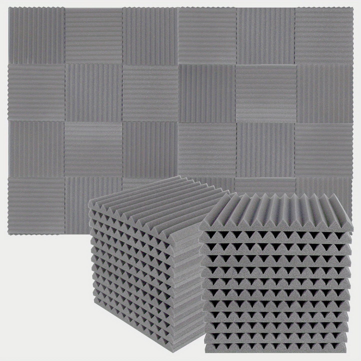 50 Studio Acoustic Foam Wall Panels - 2.54cm X 30.48cm X 30.48cm