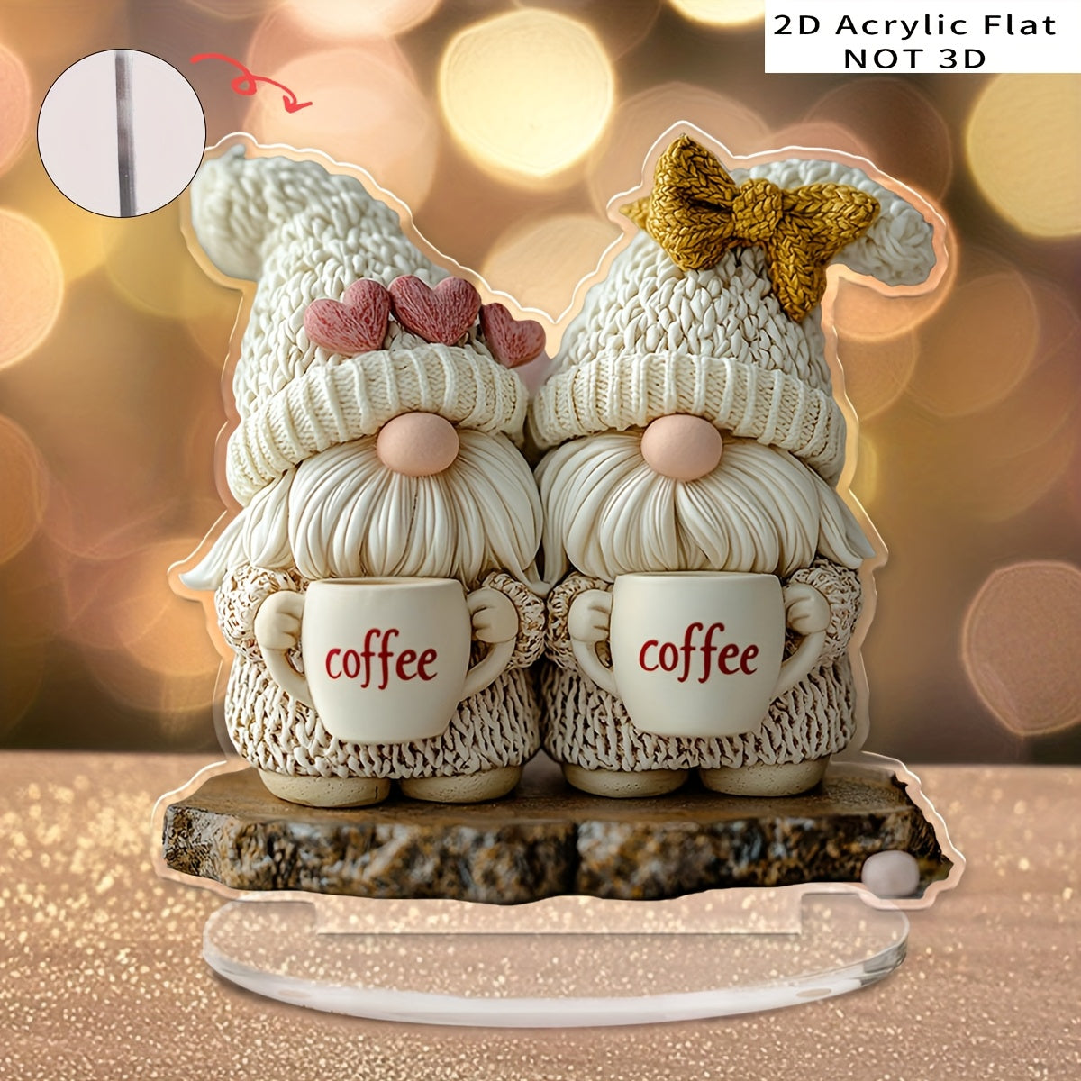 Get your hands on the versatile 1pc Classic Acrylic Gnome Coffee Table Decor, a beautiful tabletop ornament perfect for adding a touch of charm to your office, bedroom, or living room. This multipurpose decor piece is ideal for celebrating birthdays