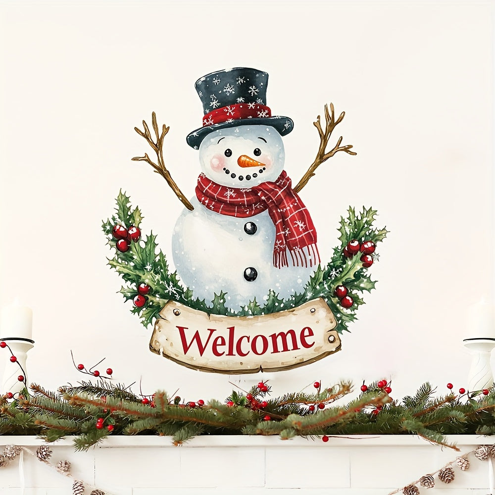 Snowman, birds, and snowflake window clings for Christmas decoration in homes and schools. Made of self-adhesive plastic, these glass stickers also work as outdoor Christmas decorations to add a festive touch to your surroundings.