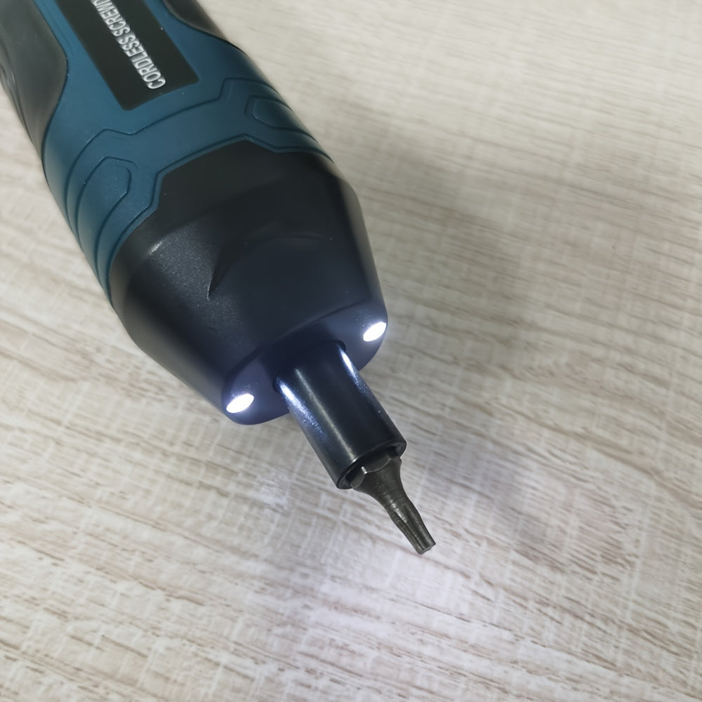 Adjustable torque & speed cordless electric screwdriver with 1300mAh lithium battery - perfect for home repairs.