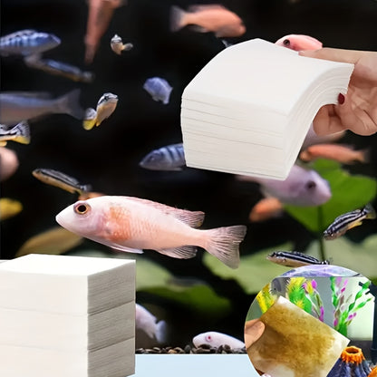 30 sheets of synthetic fiber aquarium filter paper, improves water quality, safe and reliable for various fish.