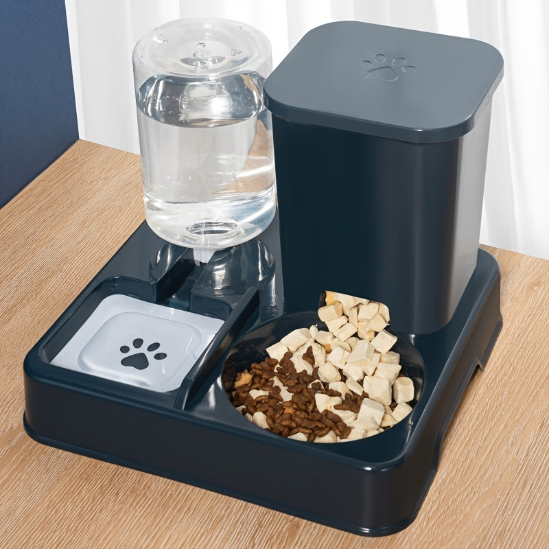 Cat & Dog Feeder/Water Dispenser - Battery-Free Pet Food Bowl for Cats, Non-Electric