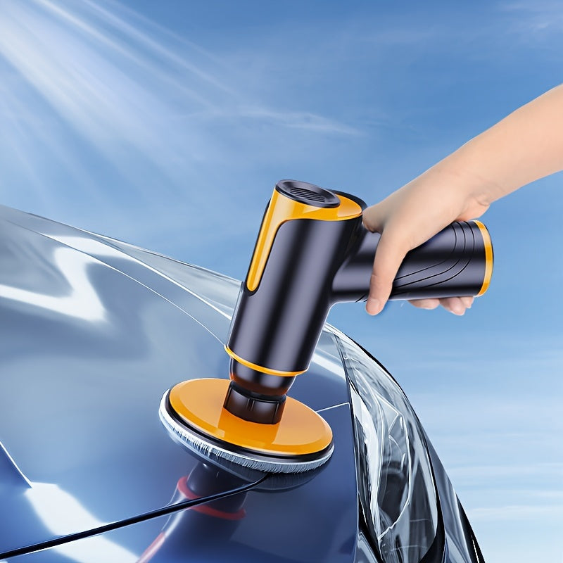 Lightweight 100W wireless car waxer & polisher - USB rechargeable, with scratch repair and accessories.