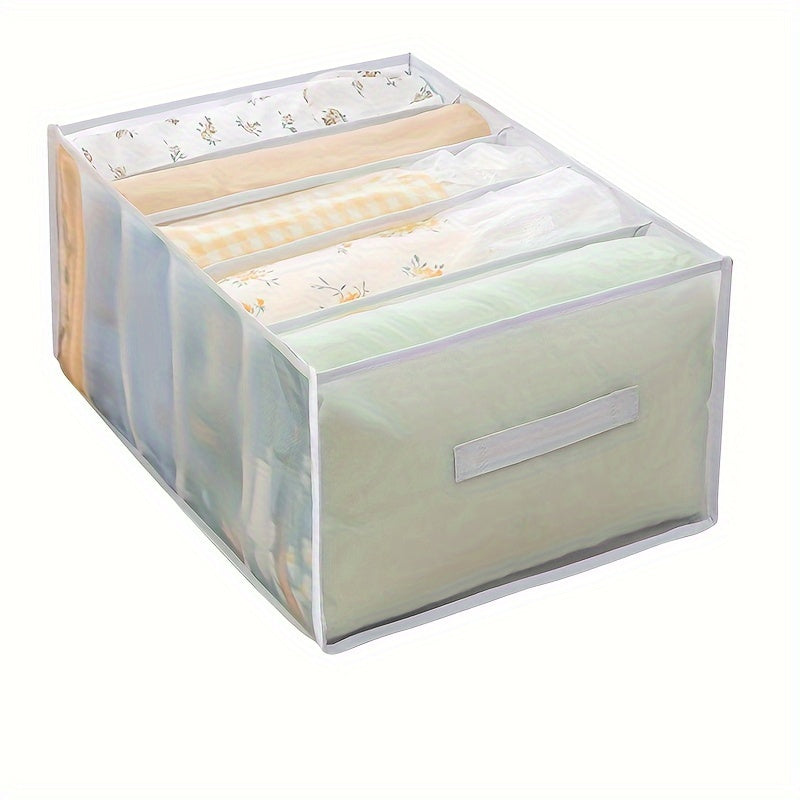 Easily organize your clothes with the 1-piece Foldable Mesh Bed Sheet Storage Box