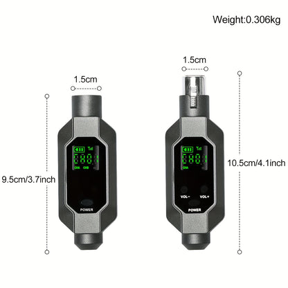 Wireless XLR and guitar transmitter receiver with rechargeable mic adapter for dynamic microphone and electric guitar bass. Eid Al-Adha Mubarak!