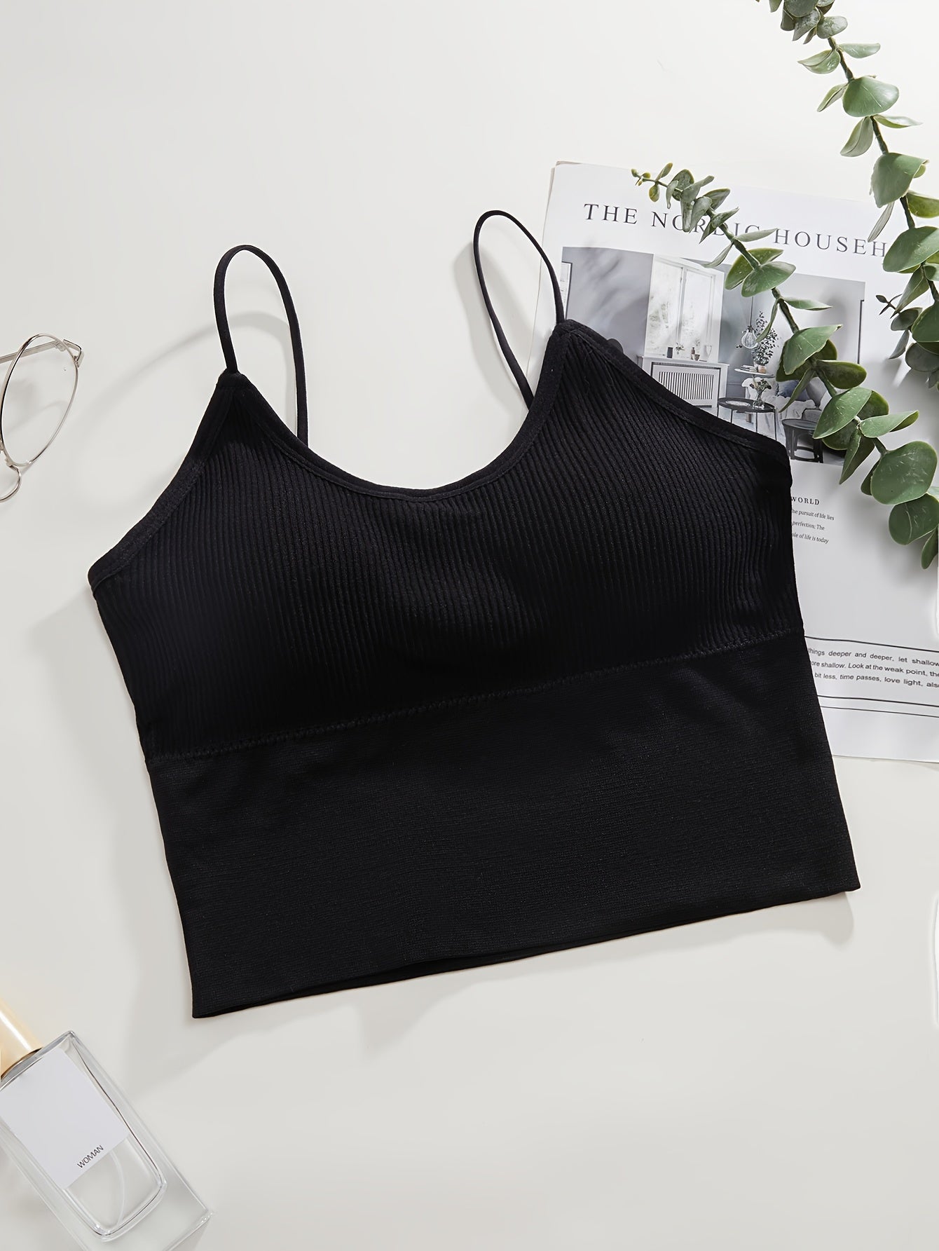 3 solid ribbed wireless bras for comfortable and breathable wear.