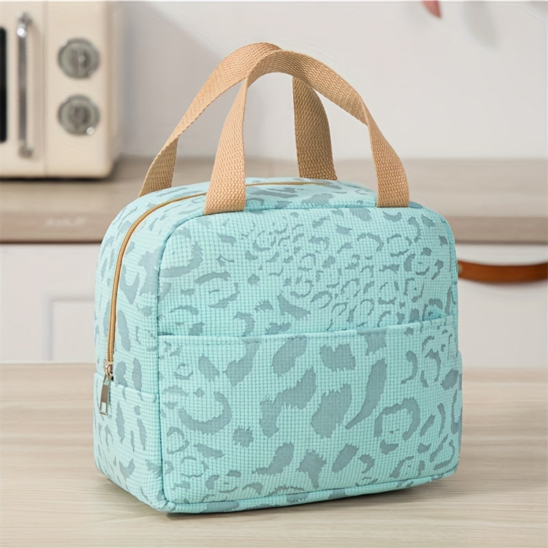 New Stylish Insulated Bag with Large Capacity and Ink Pattern - Perfect for Work, School, Outdoor Travel, Picnics, and as an Ice Pack