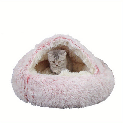 Soft, warm, and comfortable cat bed with modern design, suitable for all seasons, perfect for cats and small pets.