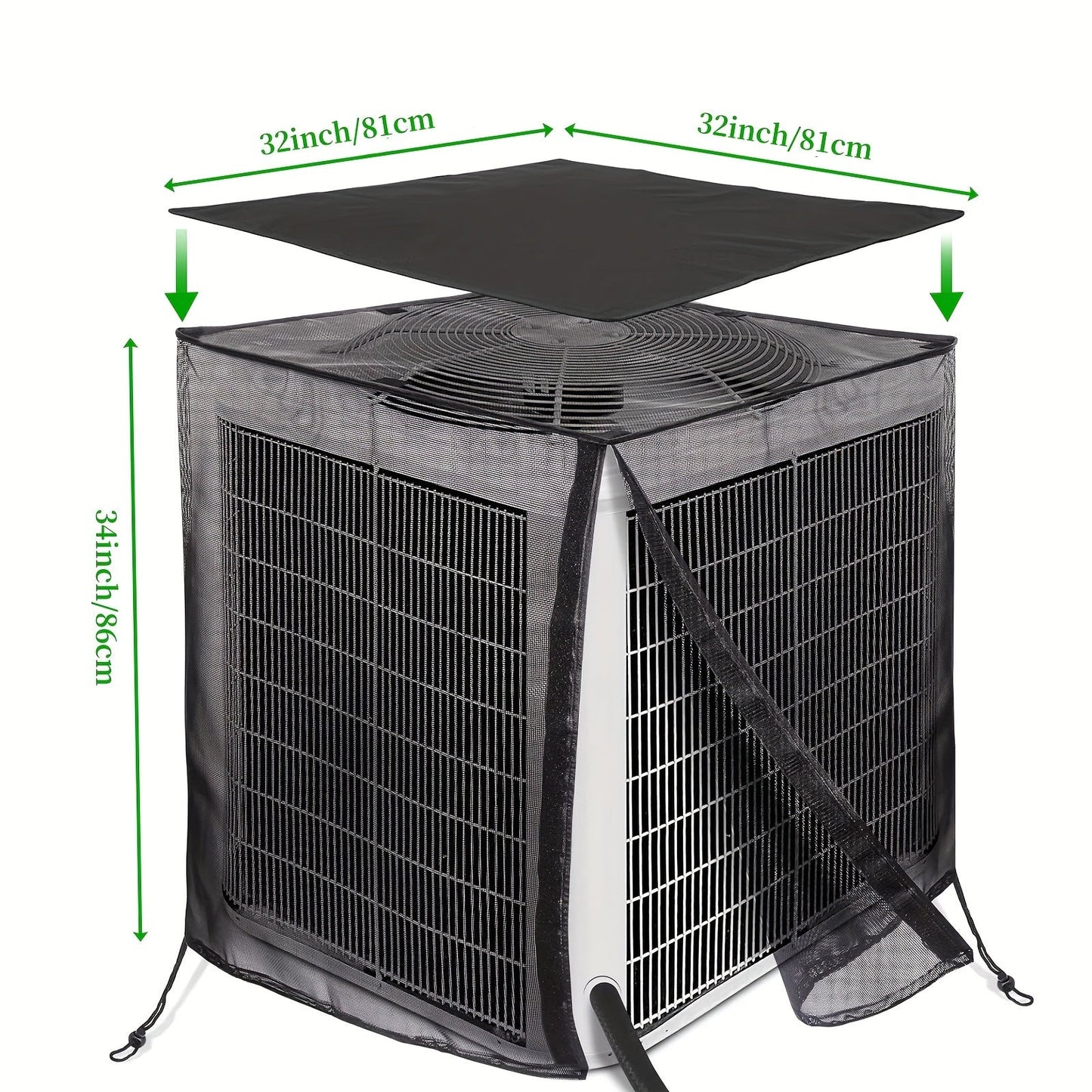 Защитите свой наружный центральный блок переменного тока круглый год с помощью нашего всесезонного чехла для кондиционера. Этот чехол имеет съемный водонепроницаемый верх и дышащую сетку для защиты от листьев и мусора.