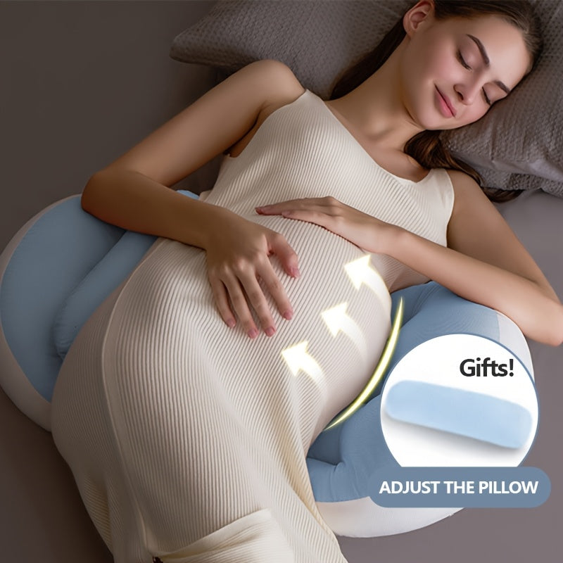 Experience Comfortable Sleep with our U-Shaped Ergonomic Maternity Pillow for Side Sleepers - Providing Lumbar Support and Belly Relief, Made with Soft Polyester Fill for Ultimate Comfort and Back Relief. Perfect for Pregnancy Care and a Great Christmas