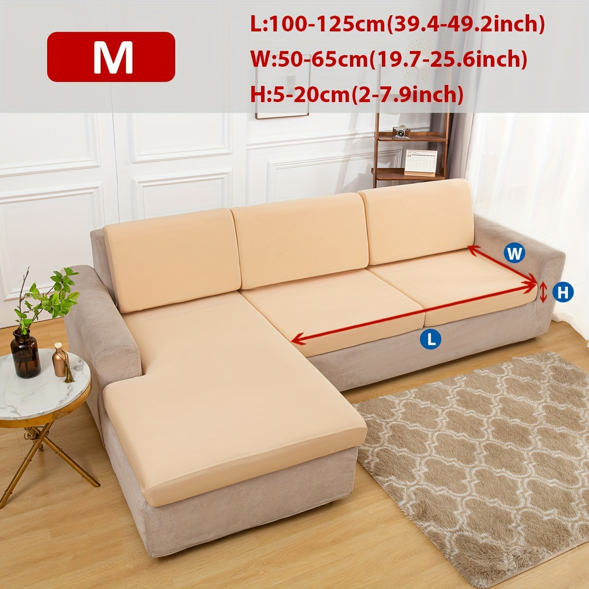 Classic Stretch Sofa Cover, Elastic Band Slipcover for Armchair to Sectional Sofas, Machine Washable Polyester and Spandex Blend, Fits Single to Four Seater Couches.