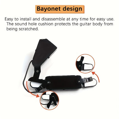 12-hole magnetic transducer acoustic guitar pickup with enhanced sound, adjustable volume & tone control. Includes audio cable and accessories kit.