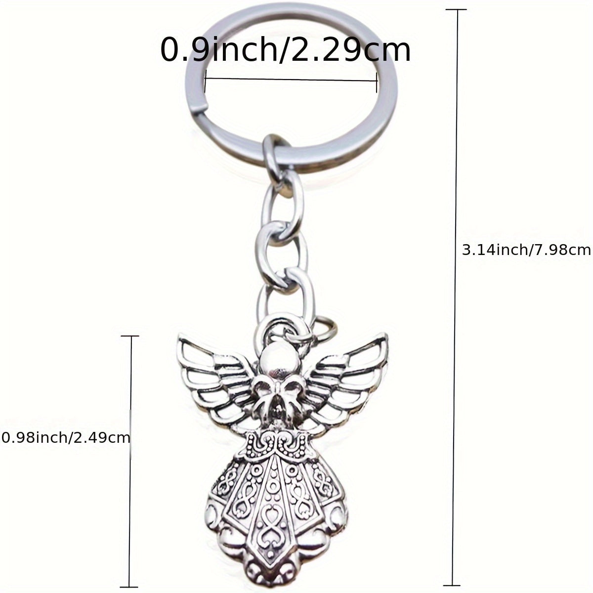 Guardian Angel Keychain Set of 50 - Elegant Silver Angel Keychain with Pendant, Perfect for Female Funeral Party Gifts and Handmade Keychain Crafts