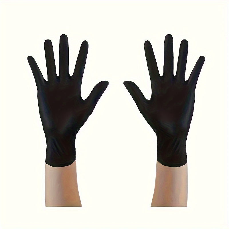 Disposable nitrile gloves available in packs of 50 or 100. These durable gloves are perfect for household cleaning tasks. Waterproof and suitable for use in kitchens, tattooing, hair dyeing, pet care, beauty salons, and other cleaning needs. A must-have