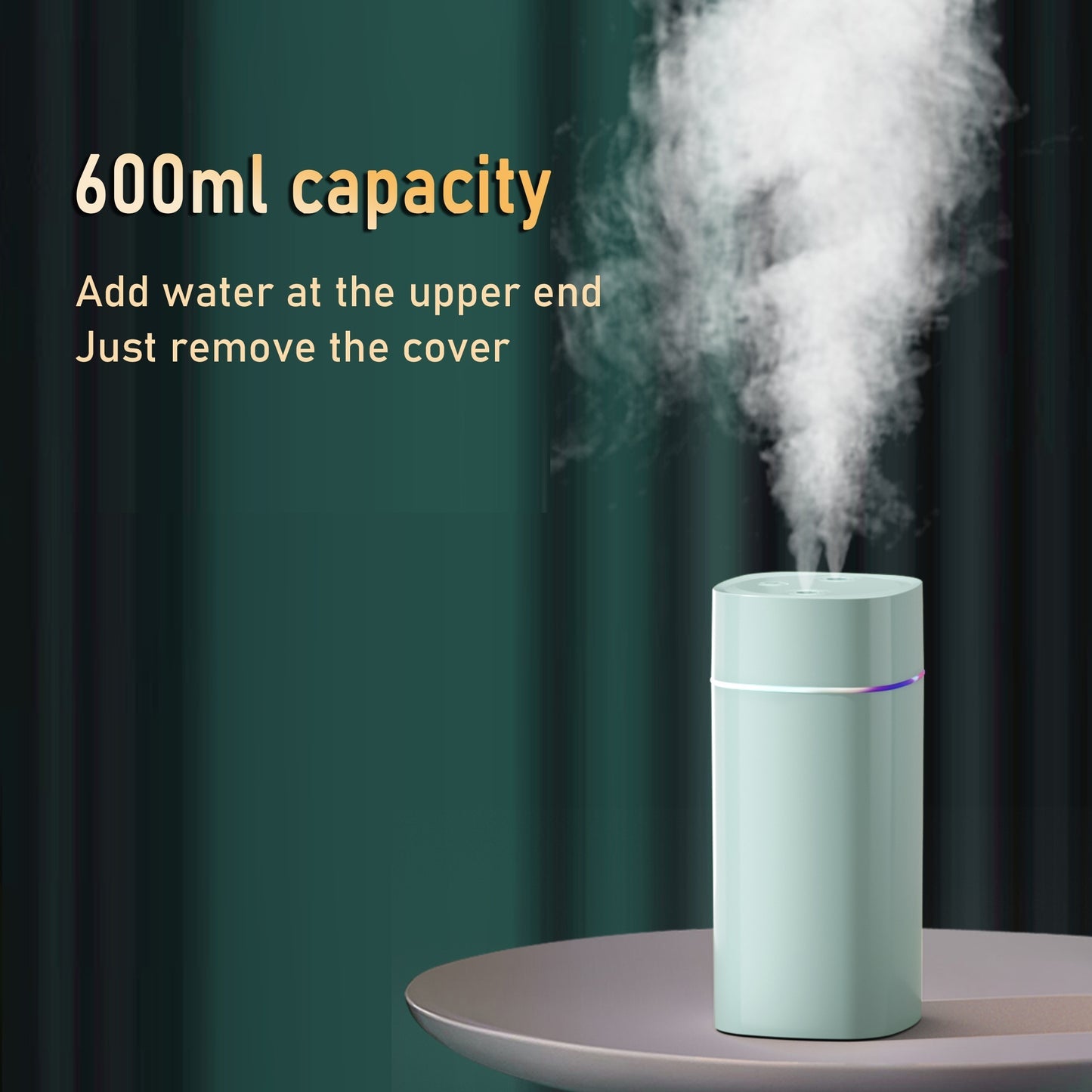 Large 600ML USB Humidifier for Home and Office, Ideal for Bedroom, Pregnant Women, Baby, and Desktop Use. Features Mute Operation, Aromatherapy Essential Oil Diffusion, and Makes a Great