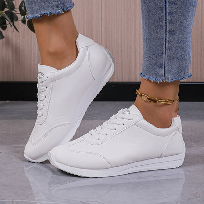 Women's fashion sneakers with comfortable platform and soft sole, ideal for casual wear and work.